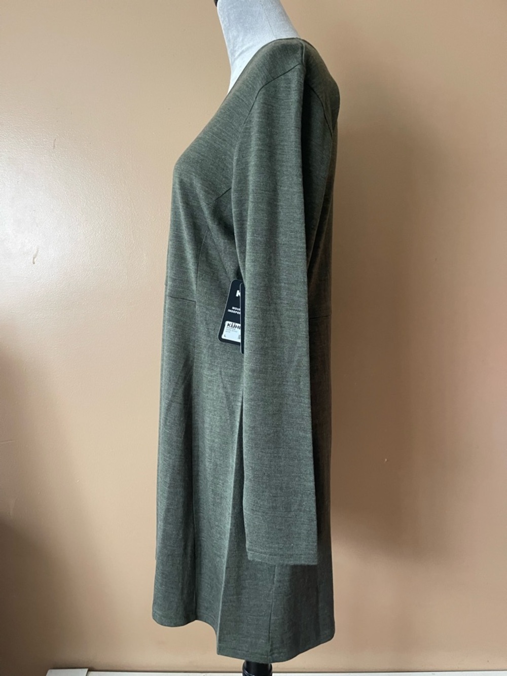 Kuhl Olive Long Sleeve Dress size large new with tags - Picture 3 of 9